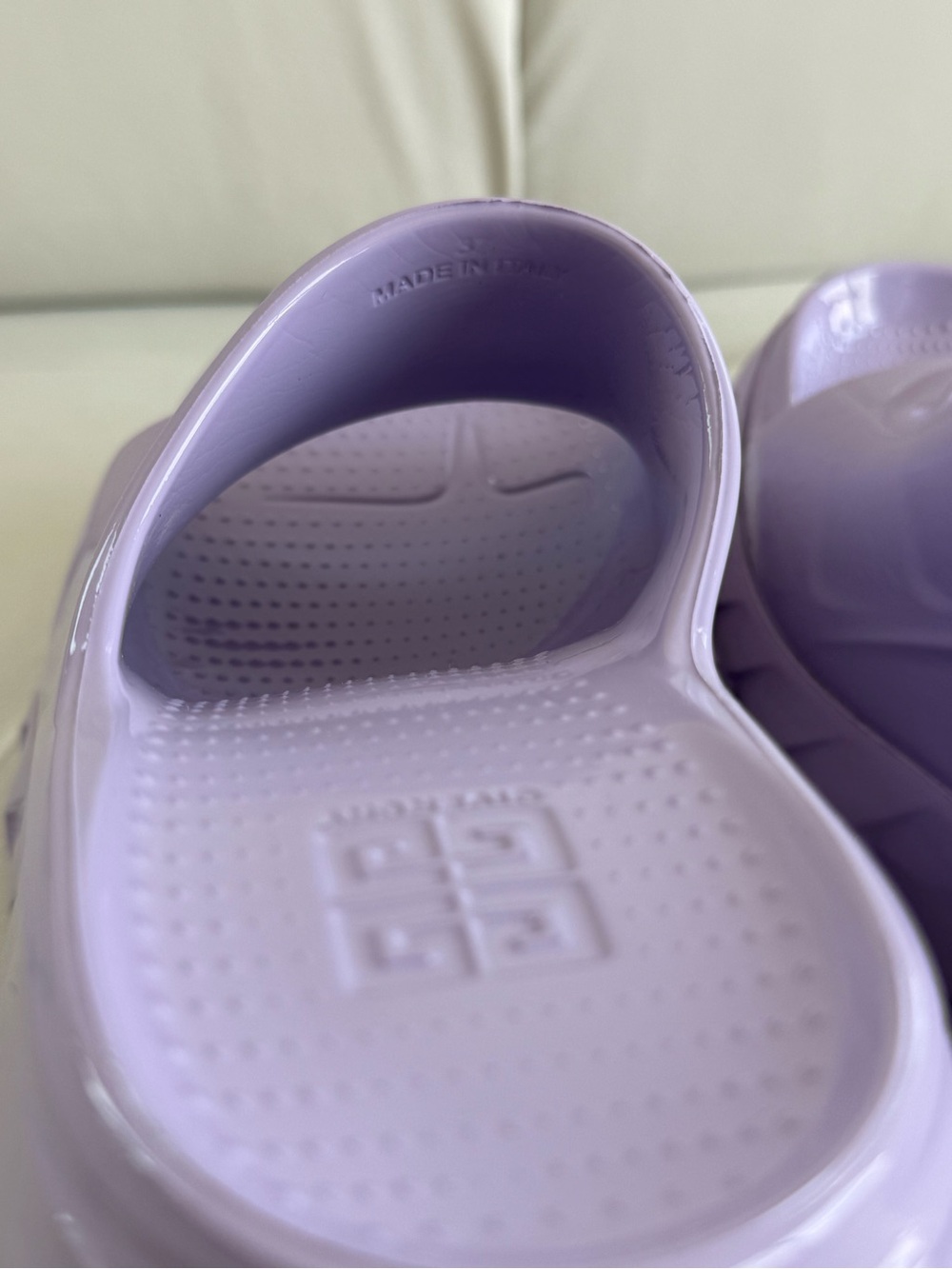 SOLD Givenchy Marshmallow Slider Wedges in Lilac - Picture 8 of 13